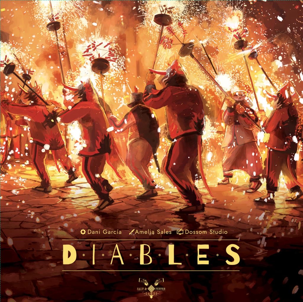 Sortes de feux de la saint-Jean en Catalogne, dans le bal des #Diables Dani Garcia (Voynich Puzzle, Barcelona) va nous faire jouer avec la foule qui avance (mécanique de « tapis roulant ») dans un spectacle de rue très coloré ! À suivre !
