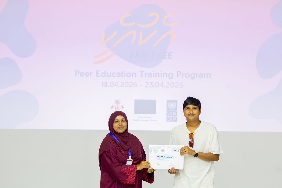 MoHmv's tweet photo. Today, we successfully concluded six days of “Eku’ Ekee” in R. Ungoofaaru, in collaboration with UNDP Maldives and with support from the EU Maldives through the #AIMproject. https://t.co/hXhlRIaCPX