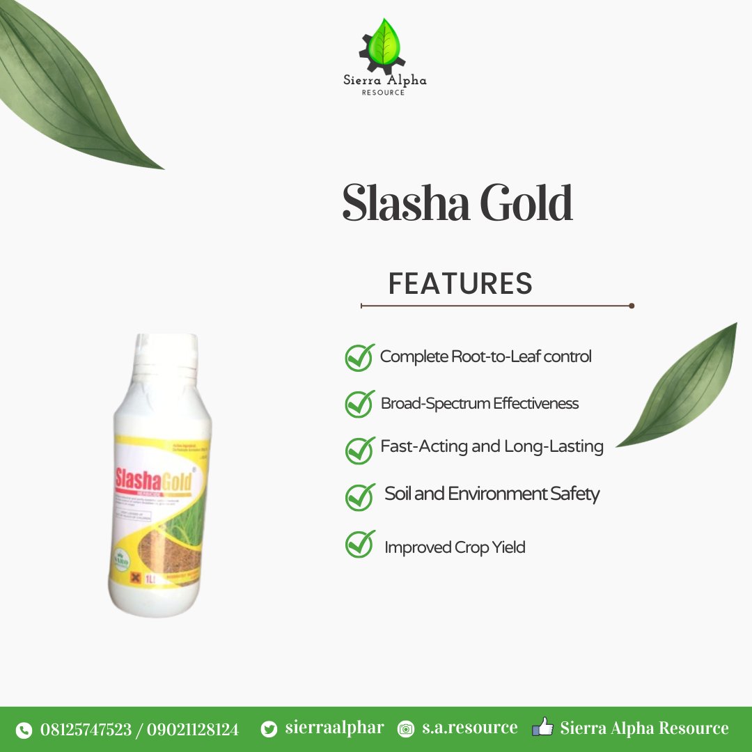 sierra_alphar's tweet image. ✓ Complete Root-to-Leaf control 
✓ Broad-spectrum Effectiveness 
✓ Fast-Acting and Long-Lasting
✓ Soil and Environment Safety 
✓ Improved Crop Yield 

Dm to order 
 📱: 08125747523 / 09021128124

#saresource #herbicide