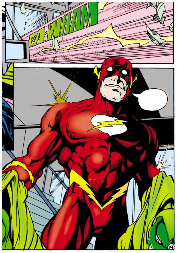 Ahora que me estoy releyendo la etapa completa del Flash de Mark Waid, puedo afirmar sin temor a equivocarme el maravilloso aire fresco que trajeron los lápices de <a href="/Cpachecoficial/">Carlos Pacheco (IN MEMORIAM)</a> . Todavía se percibe moderno y lleno de energía. Lástima de su pérdida, se le echa de menos.