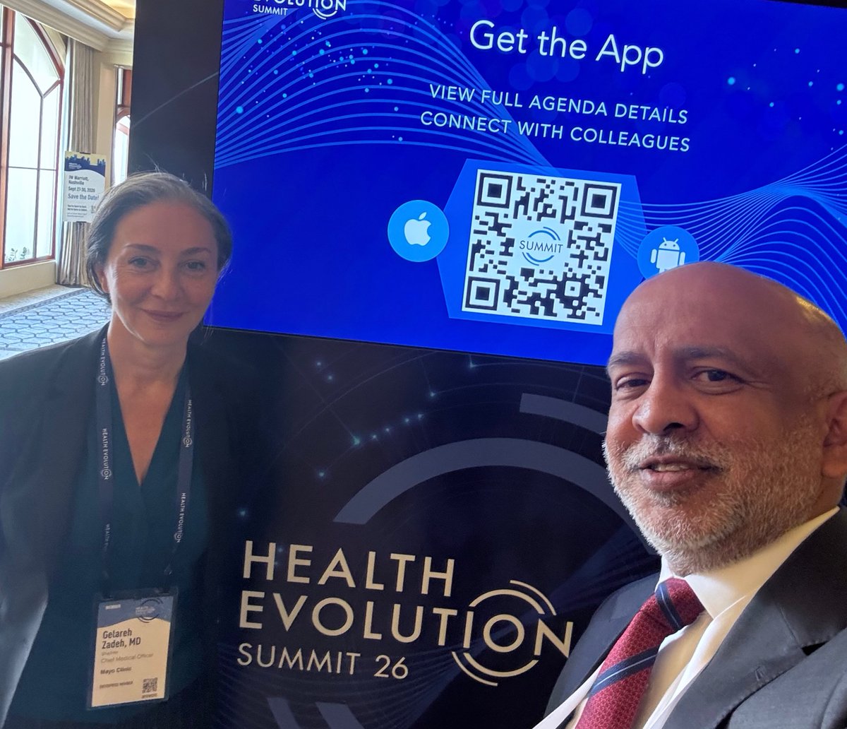 gelarehzadeh's tweet image. At #HealthEvolution2026 with my colleagues from @MayoPlatform ManeeshGoyla &amp;amp; JohnHalamka
#brainstorming #strategizing for the next phase of #Platformthinking 
Excited about the future of #Platform
@MayoClinic @GFarrugiaMD