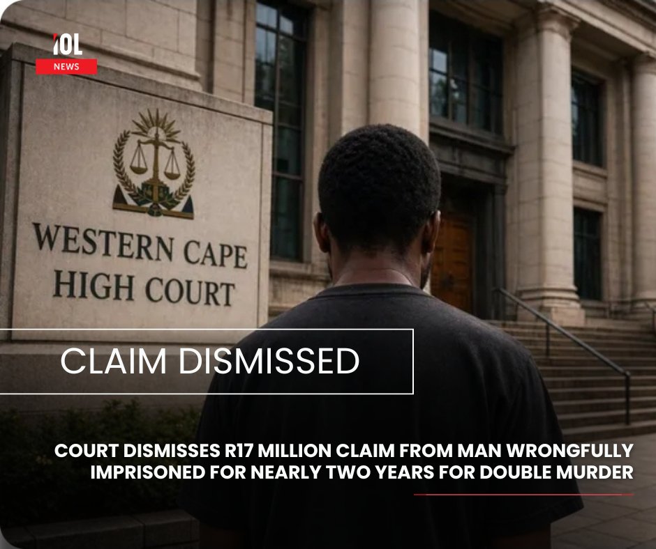 IOL's tweet image. A man who spent 19 months in prison for a double murder he didn’t commit has lost his R17 million damages claim after the Western Cape High Court dismissed his case.
#news #man #wrongfully #imprisoned #WesternCape #HighCourt #dismissed #claim
Read on tinyurl.com/34b5r4ka
