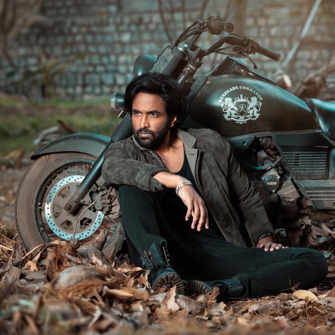 murthymallala's tweet photo. Rugged charm meets effortless style 🔥

@iVishnuManchu turns up the heat in this striking new photoshoot, exuding raw intensity and masculine elegance

Dressed in sleek black jeans and a leather-textured jacket, #VishnuManchu balances mass appeal with refined swag 💥 https://t.co/QT9ELBYd4f