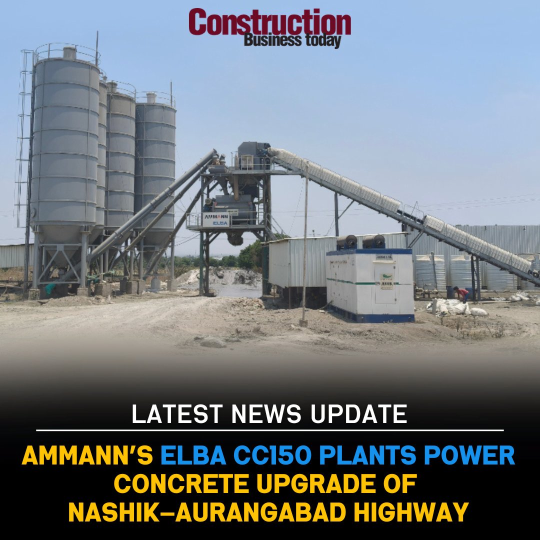 CBT_VOLMedia's tweet image. Ammann India has enabled the execution of the Nashik–Niphad–Yeola–Vaijapur–Aurangabad (MSH-2) highway upgrade through the deployment of its ELBA CC150 concrete batching plants.
@ammannindia @ammanngroup 
#cement #ammann #concreteconstruction #constructions #constructionequipment