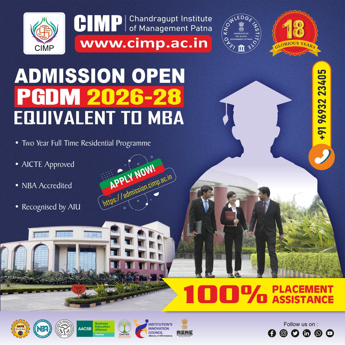 Chandragupt Institute of Management Patna (CIMP) tweet media