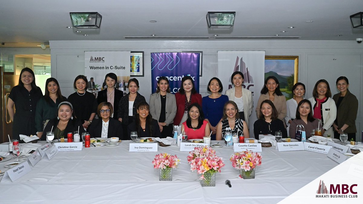 MBCforum's tweet image. EARLIER THIS WEEK: MBC’s Women in C-Suite Committee and Concentrix Philippines convened some of the most influential Filipinas in the business sector for a roundtable. 

#MBC #WomenInCSuite #FemaleCEOs #Innovation #Inclusivity #Technology #InclusiveDevelopment
