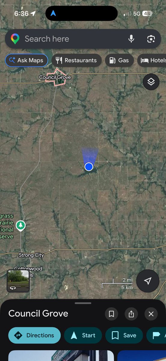 _jackaboi's tweet photo. .@NWSTopeka
We spotted a tornado with an associated ground circulation from around 6:26-6:30pm, approx. 8 miles S Council Grove. We were looking east, and saw a ground circulation. We later saw some damage on the ground. The GPS location is where we saw the damage pictured. https://t.co/aJApX0ixm7