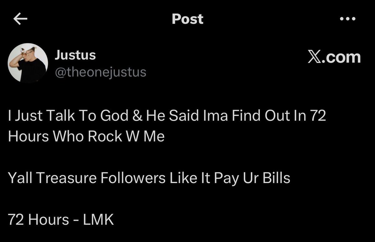 Justus (@theonejustus) / Posts / X