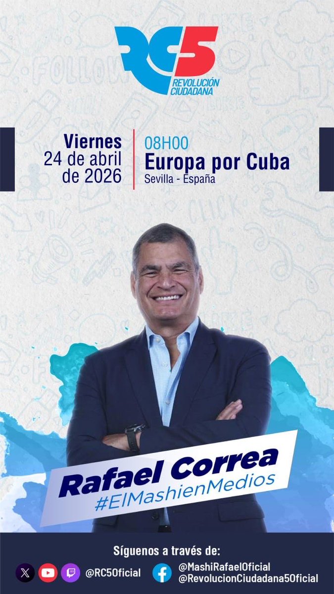 Rafael Correa (@mashirafael) on Twitter photo 