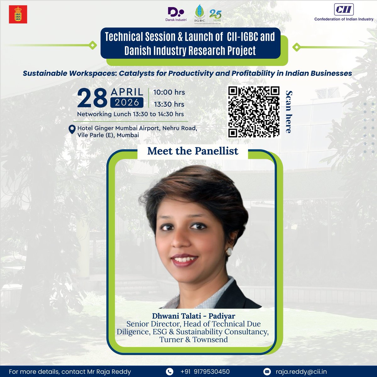 IGBConline's tweet image. Meet the voices shaping the future of sustainable workspaces in India 🌿

IGBC is gearing up for a Technical Session &amp;amp; Report Launch on “Sustainable Workspaces – Catalysts for Productivity and Profitability in Indian Businesses” with leading experts across #industry, #policy, and