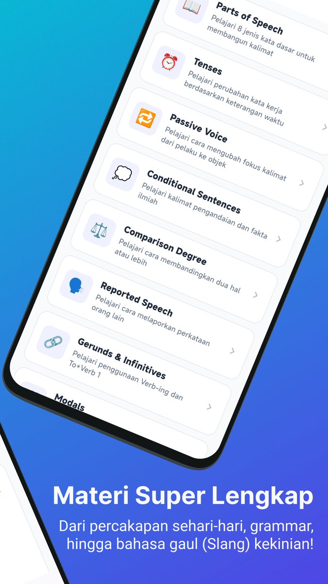 firmanvsly's tweet image. yang lagi belajar bahasa inggris dikit-dikit bisa coba aplikasi ini ya👀 ada materi + kuis serta bisa offline juga🤩 coba sekarang👉 play.google.com/store/apps/det…

#belajar #bahasa #inggris #belajarbahasa #belajaringgris #english #grammar #vocab #verb #offline