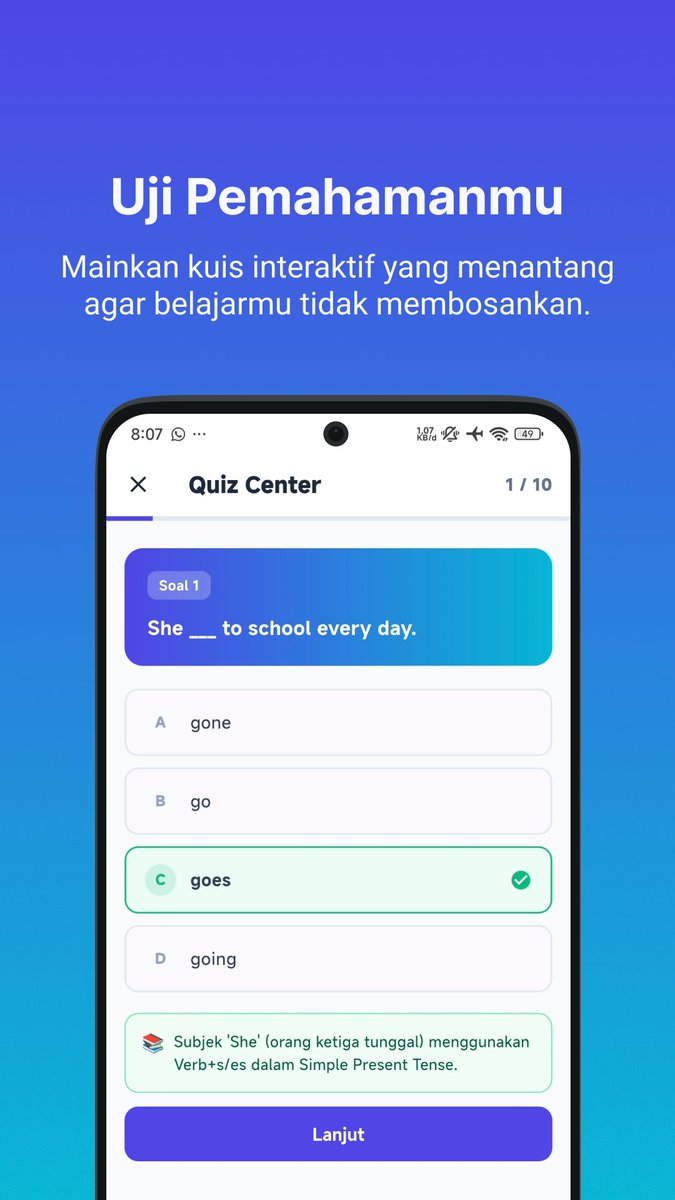 firmanvsly's tweet image. yang lagi belajar bahasa inggris dikit-dikit bisa coba aplikasi ini ya👀 ada materi + kuis serta bisa offline juga🤩 coba sekarang👉 play.google.com/store/apps/det…

#belajar #bahasa #inggris #belajarbahasa #belajaringgris #english #grammar #vocab #verb #offline