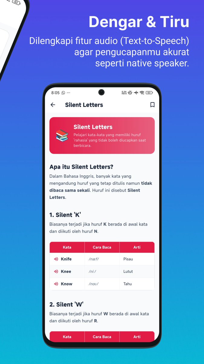 firmanvsly's tweet image. yang lagi belajar bahasa inggris dikit-dikit bisa coba aplikasi ini ya👀 ada materi + kuis serta bisa offline juga🤩 coba sekarang👉 play.google.com/store/apps/det…

#belajar #bahasa #inggris #belajarbahasa #belajaringgris #english #grammar #vocab #verb #offline