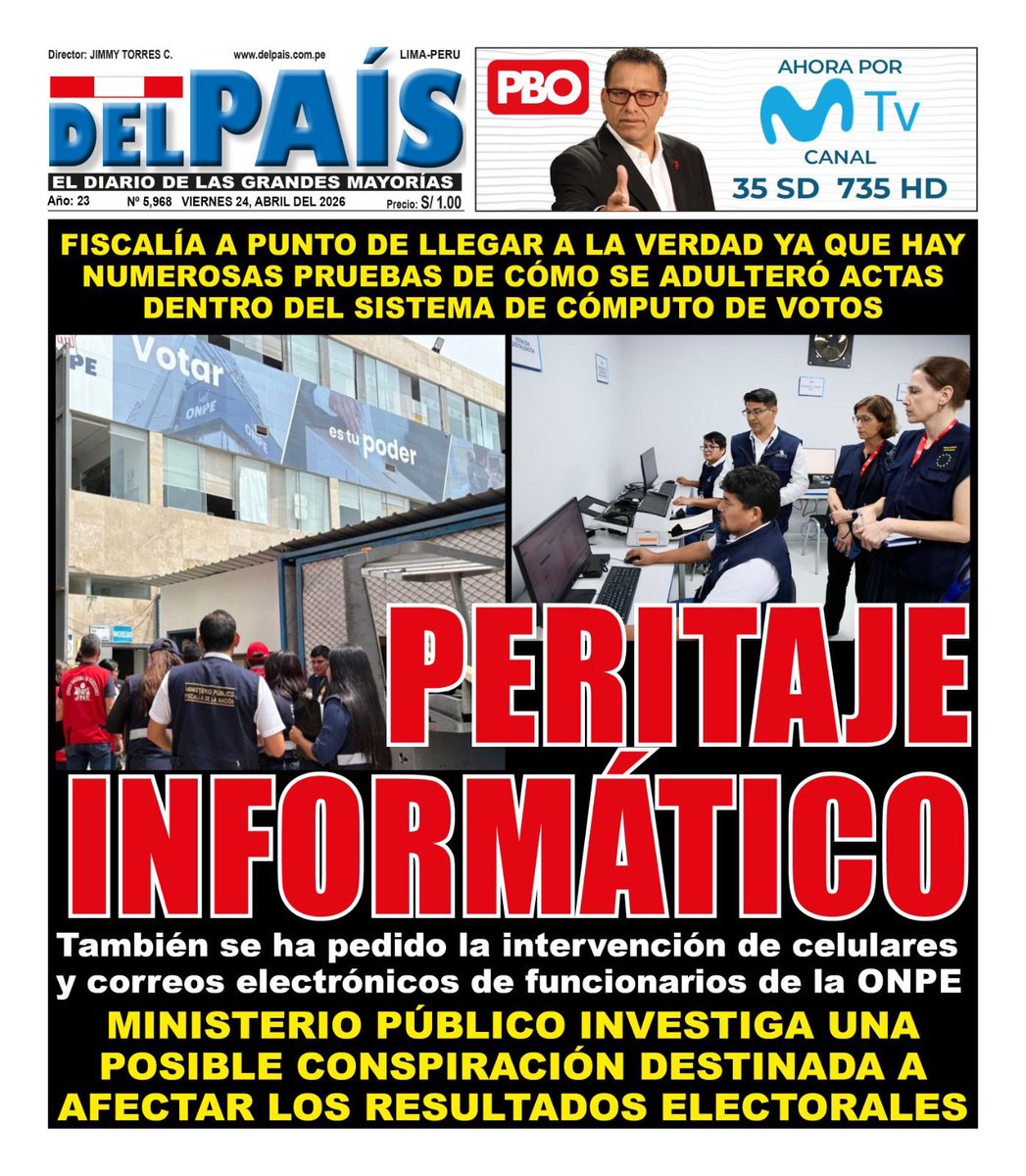 BURNEO Y CORVETTO SE OPONEN A PERITAJE INFORMÁTICO PARA SABER LA VERDAD SOBRE MILES DE ACTAS FRAUDULENTAS EN BASE DE DATOS DE ONPE..!