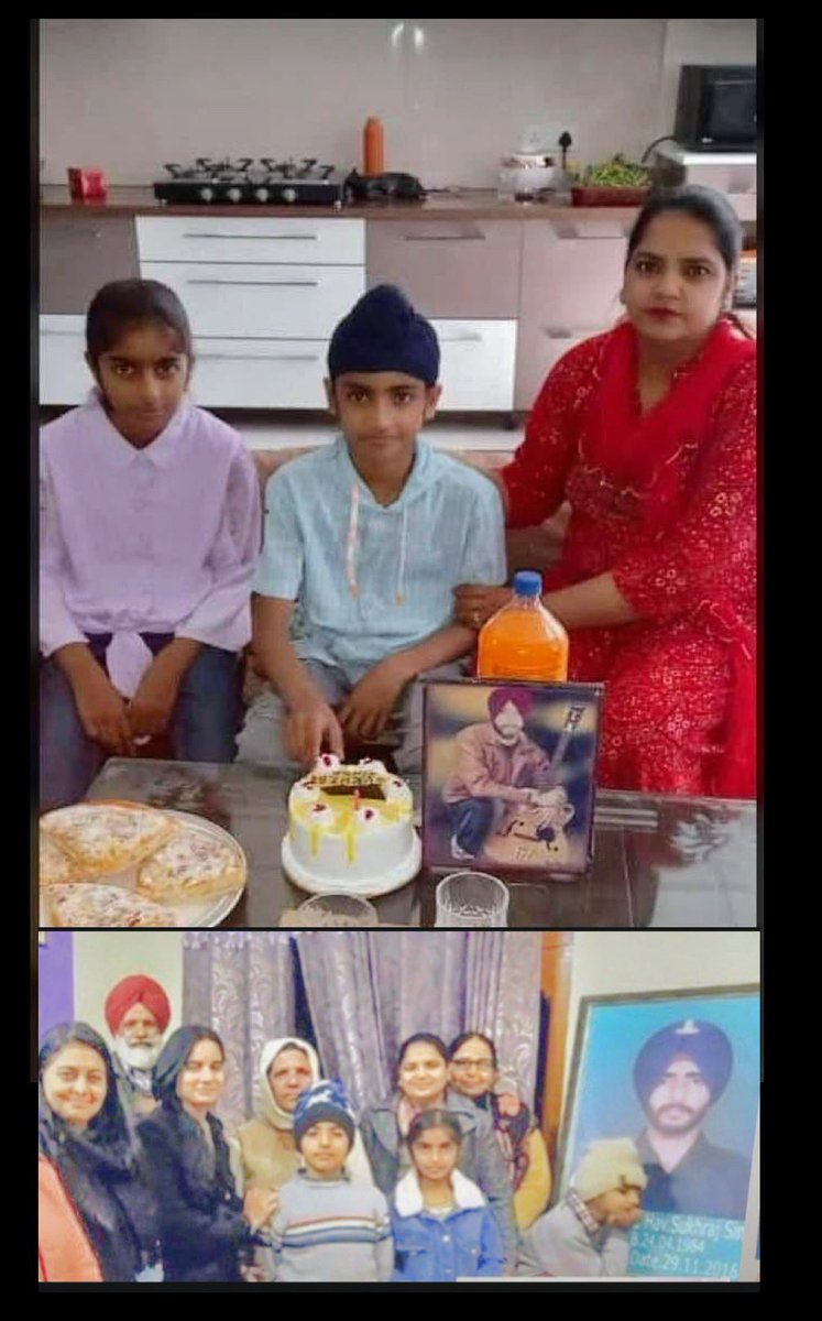 priority_n's tweet photo. Some Birthdays are like these,
#Veerangana HARMEET KAUR with kids SHUBHREET KAUR and SARGUN DEV celebrating Blessed Birthday of their Beloved,
HAVILDAR SUKHRAJ SINGH
166 MEDIUM
who was immortalized during #NagrotaAttack in Nov 2016.
#HappyBirthdayHero
#KnowYourHeroes https://t.co/pgShFTDESa