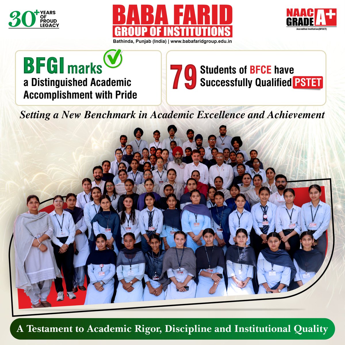 BabaFaridGroup's tweet image. 79 success stories, One defining achievement! 

Baba Farid Group of Institutions congratulates 79 BFCE students on clearing PSTET powered by dedication, discipline &amp;amp; academic excellence. 

#BFGI #PSTETSuccess #AcademicExcellence #FutureTeachers #BFGIBathinda