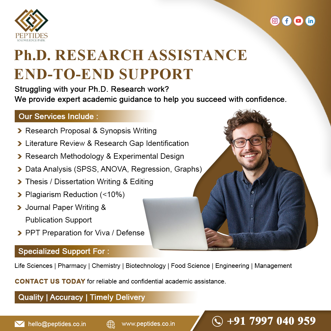 Peptides11008's tweet image. Struggling with your Ph.D. journey? Get expert, end-to-end research support—from proposal to publication—and move forward with clarity and confidence. 🎓📊
#PhDLife #ResearchSupport #AcademicSuccess #ThesisWriting #DissertationHelp #ResearchGuidance #PhDJourney #DataAnalysis