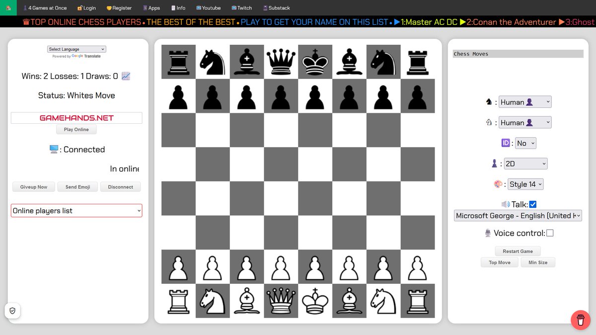 GameHandsDotNet's tweet image. PLAY #CHESS ONLINE ON OUR #WEBSITE 👉 GAMEHANDS.NET 🌐 NO SIGN-UP 🌐 PLAY FOR #FREE 🌐 #PLAY #ONLINE AND #OFFLINE 🌐