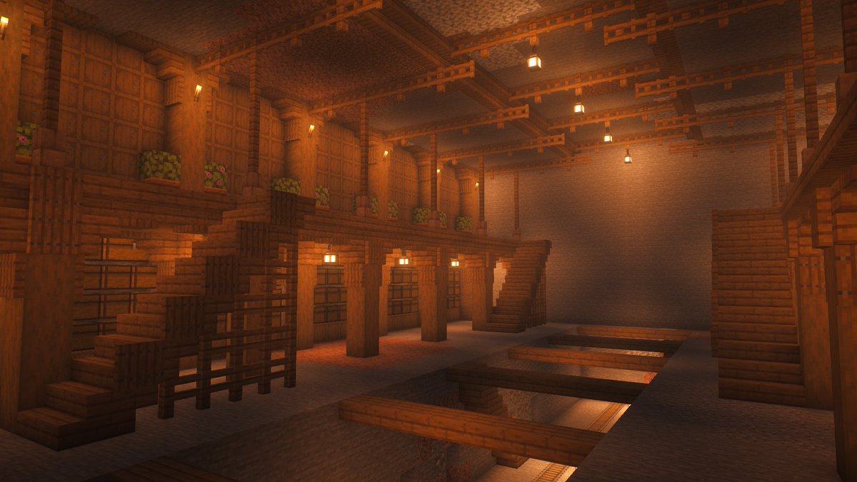 NOCAT_NOLIFE_22's tweet image. 地下倉庫＆ブランチマイニング場の試作。
#minecraft #minecraftbuilds