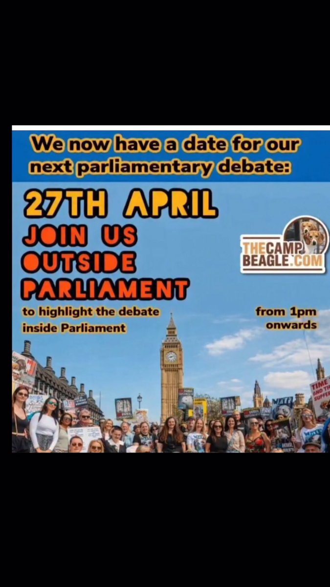 hellsbellsus's tweet image. Camp Beagle supporters are walking from Huntingdon today to Parliament Square for the e petition debate in Parliament on Monday 27 April. Please pop outside Monday to see them and join the debate inside #stopanimaltesting #righttoprotest #thecampbeagle