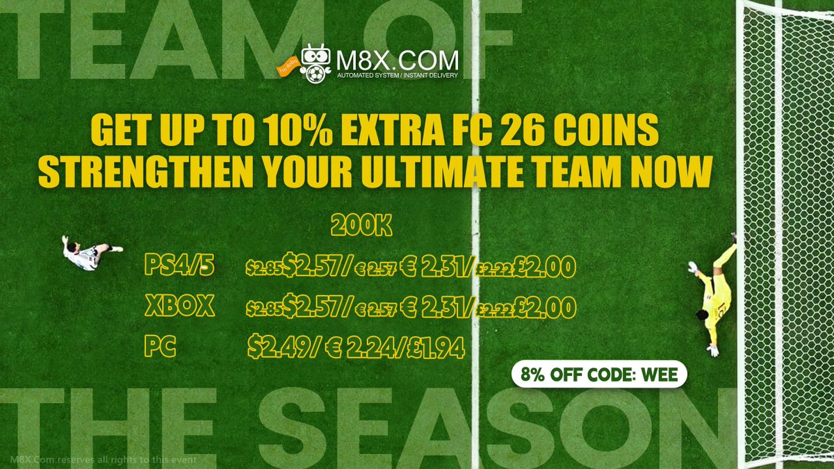 M8X.COM (formerly FIFACOIN.com) - FUT Coins Store tweet media