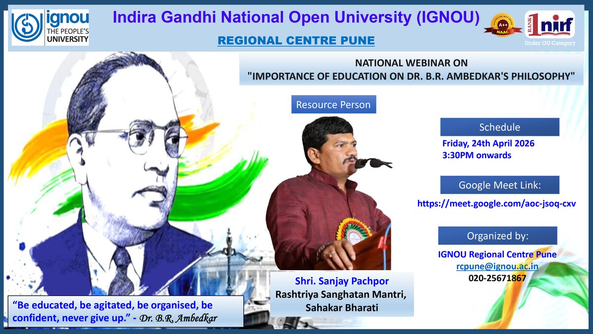 IGNOU REGIONAL CENTRE PUNE tweet media