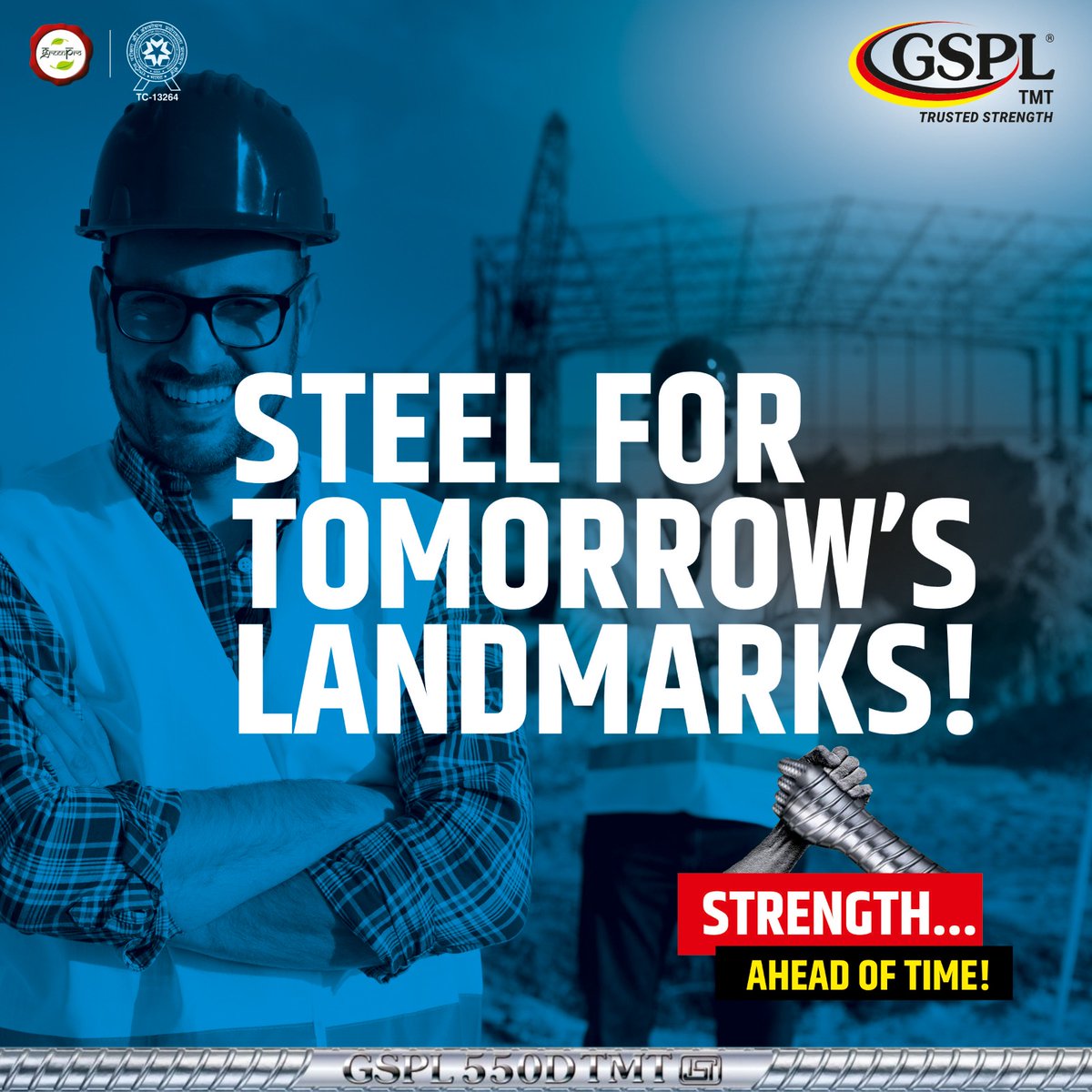 GSPLTMT's tweet image. Building the future, one strong foundation at a time.
With GSPL TMT, every structure stands tall with trust, durability, and unmatched strength.

#TrustedStrength #BuildWithConfidence #FutureReady