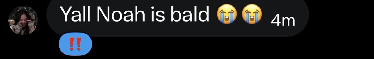 The way the group chat just crashed out after this. 

—it was also sent as a joke.
