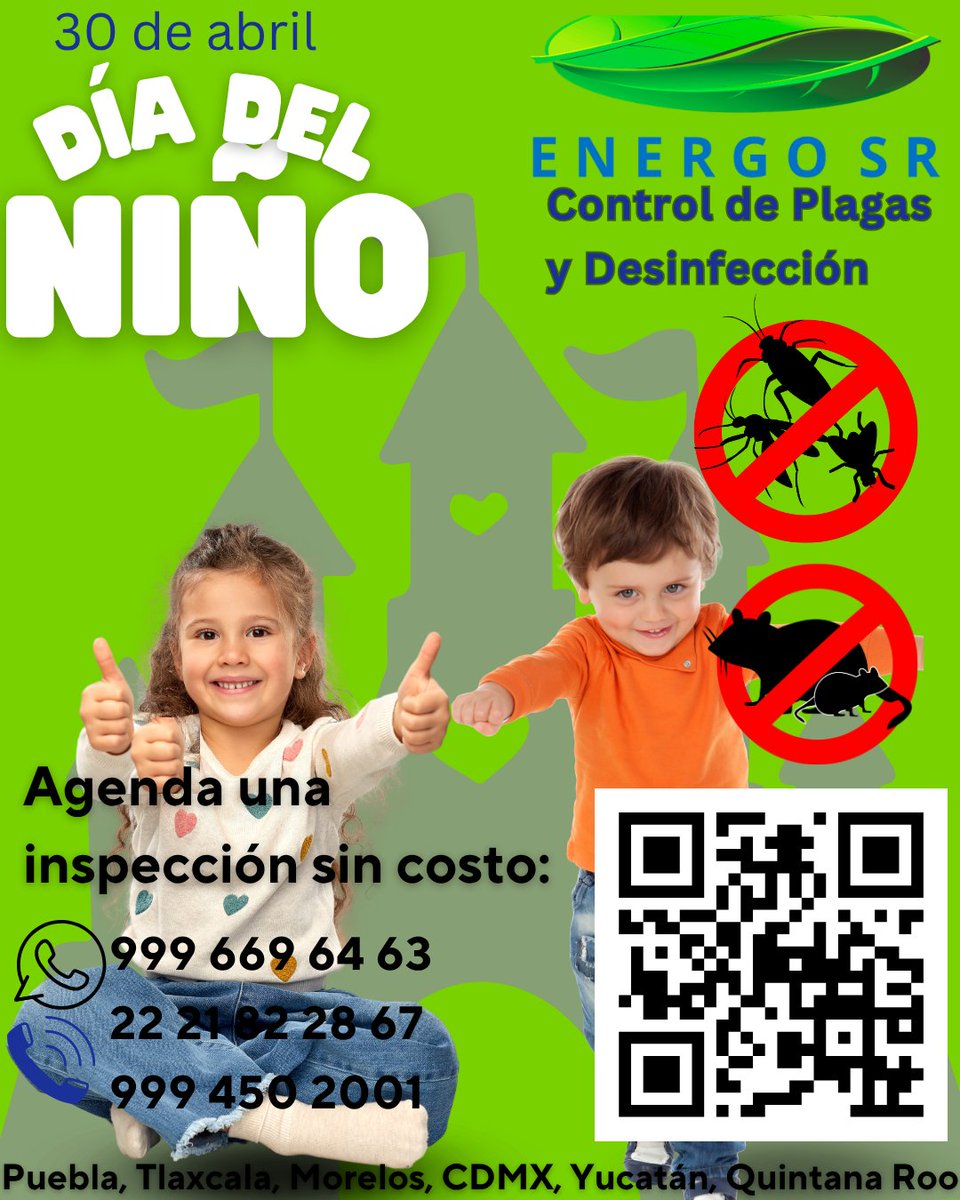 BenitesDem29030's tweet photo. CONTROL DE PLAGAS Y DESINFECCIÓN
contacto@energosr.com y energosr.ventas@gmail.com
#controldeplagas #fumigaciones #cucarachas #termitas #rata #raton #mosca #mosco #araña #hormiga #chinche #garrapata #pulga #aves #serpiente #PLAGAS #contratación #ventas #industrial #mantenimiento https://t.co/4rxfMAgfek