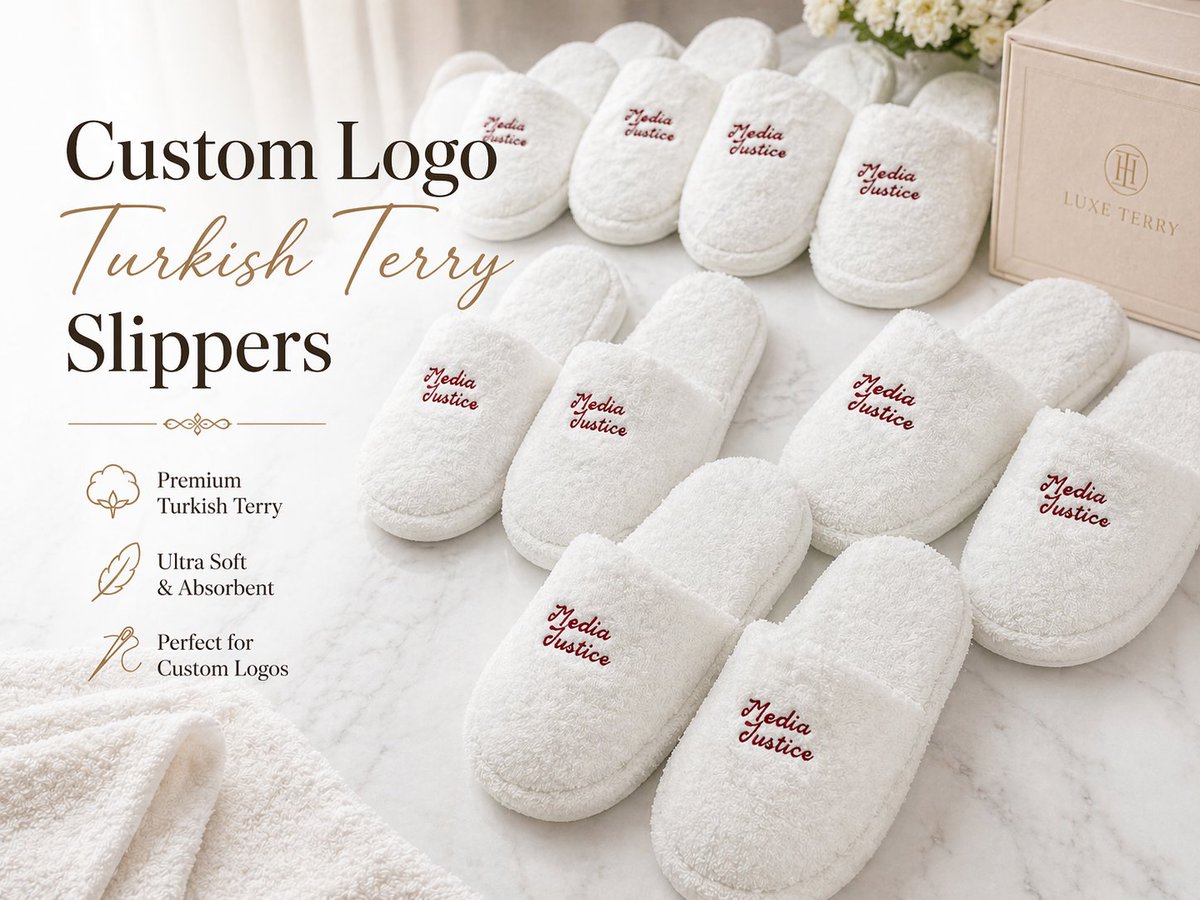 luxurytowel's tweet image. Add your custom logo or monogram for a personal or professional touch, Custom Logo Turkish Terry Slippers. 40% OFF + FREE SHIPPING #gifts #personalizedgift #personalizedgifts #custompersonalizedgift #bridesmaidgifts #gift #logo #bridalslippers #engagementgifts #personalized
