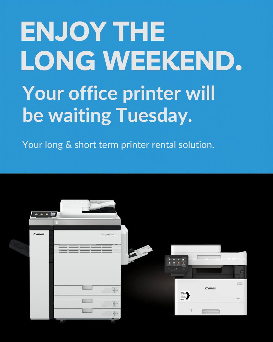 PrinterRental2's tweet image. Coming Back After the Long Weekend Like…

You walk into the office, coffee in hand… and the printer decides it’s not cooperating 😩

#BackToWork #OfficeLife #BusinessReady #SAWorkplace #PrinterSolutions