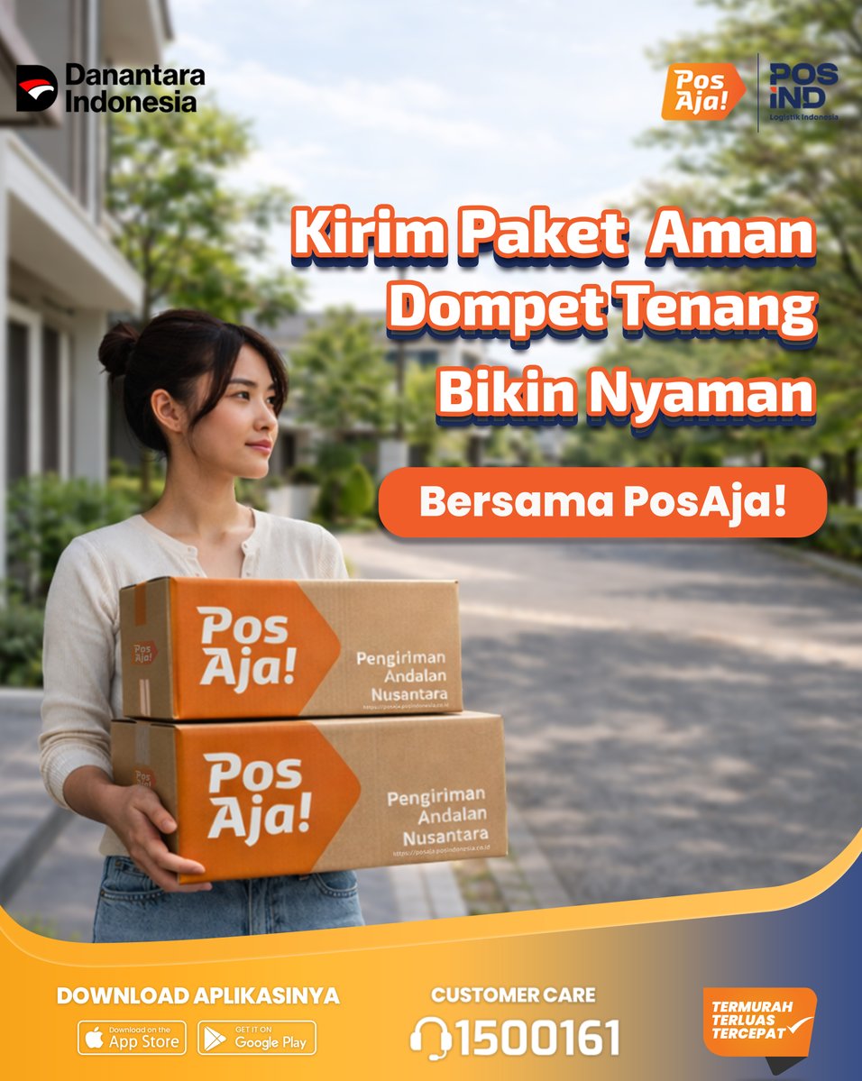 PosAjaOfficial's tweet image. PosAja! Solusi ngirim paket aman, yang bikin dompet aman karena ekonomis, dan nyaman karena banyak pilihan layanan!

So, tunggu apa lagi? Yuk, kirim paketmu sekarang dengan PosAja! 🧡

#BiarKirimnyaTenang #PengirimanAman #PosAja! #PosIndonesia #OngkirMurah