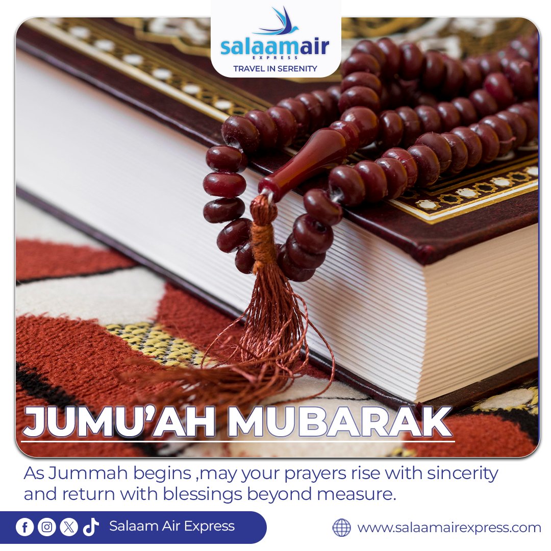 A blessed Friday to you and your loved ones.
Jummah Mubarak.
Travel in Serenity.
#JummahMubarak