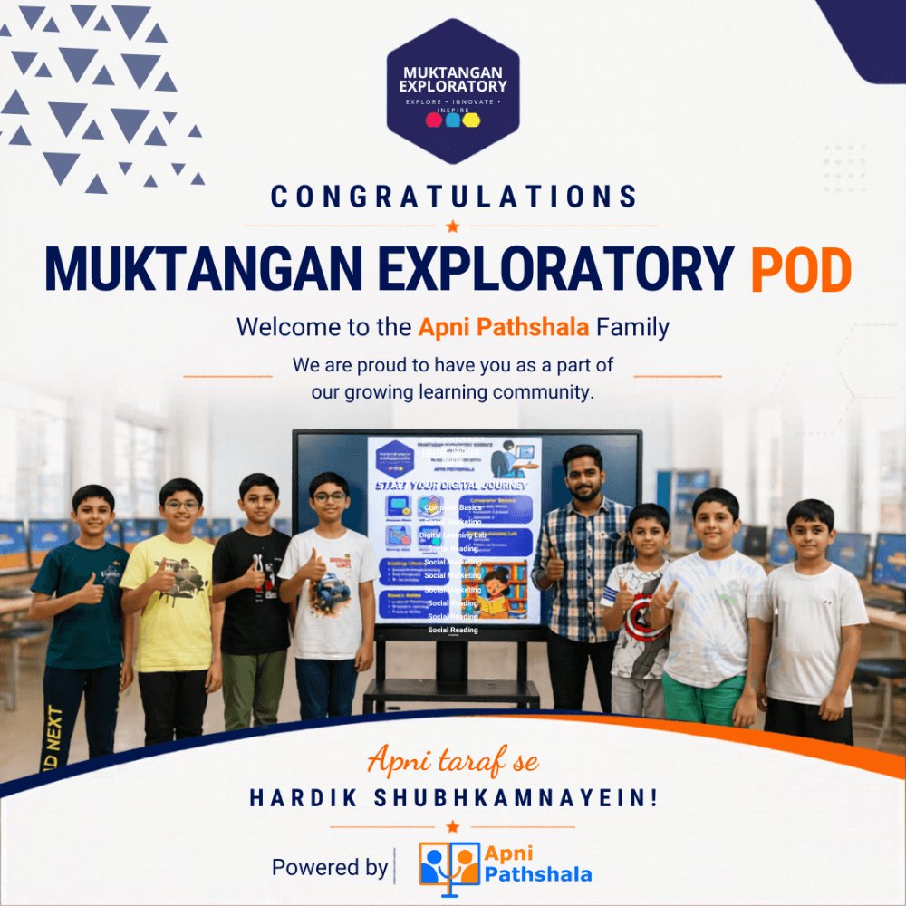 apnipathshalain's tweet image. Education becomes powerful when it reaches the right place. That’s what our new POD is about.
dub.sh/HJnUYco
#education #challoseekhe #muktanganexploratorycenter