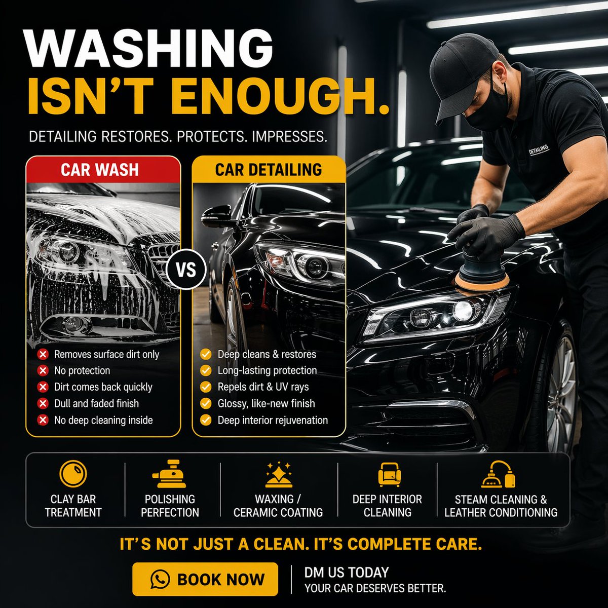 mahiradsalchem's tweet image. Washing Your Car Isn’t Enough
#cardetailing #autodetailingstudio #CarCare #ceramiccoating #carwashvsdetailing #carpolishing #InteriorCleaning #DetailingServices #CarLoversUK #AutoCareUAE