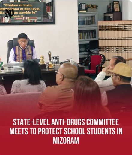 A State-Level Anti-Drugs Committee meeting was held in #Mizoram to curb substance abuse among school students. A drafting committee has been formed to develop a School #DrugPolicy. #Education #Aizawl #Prabhas #Darling4K