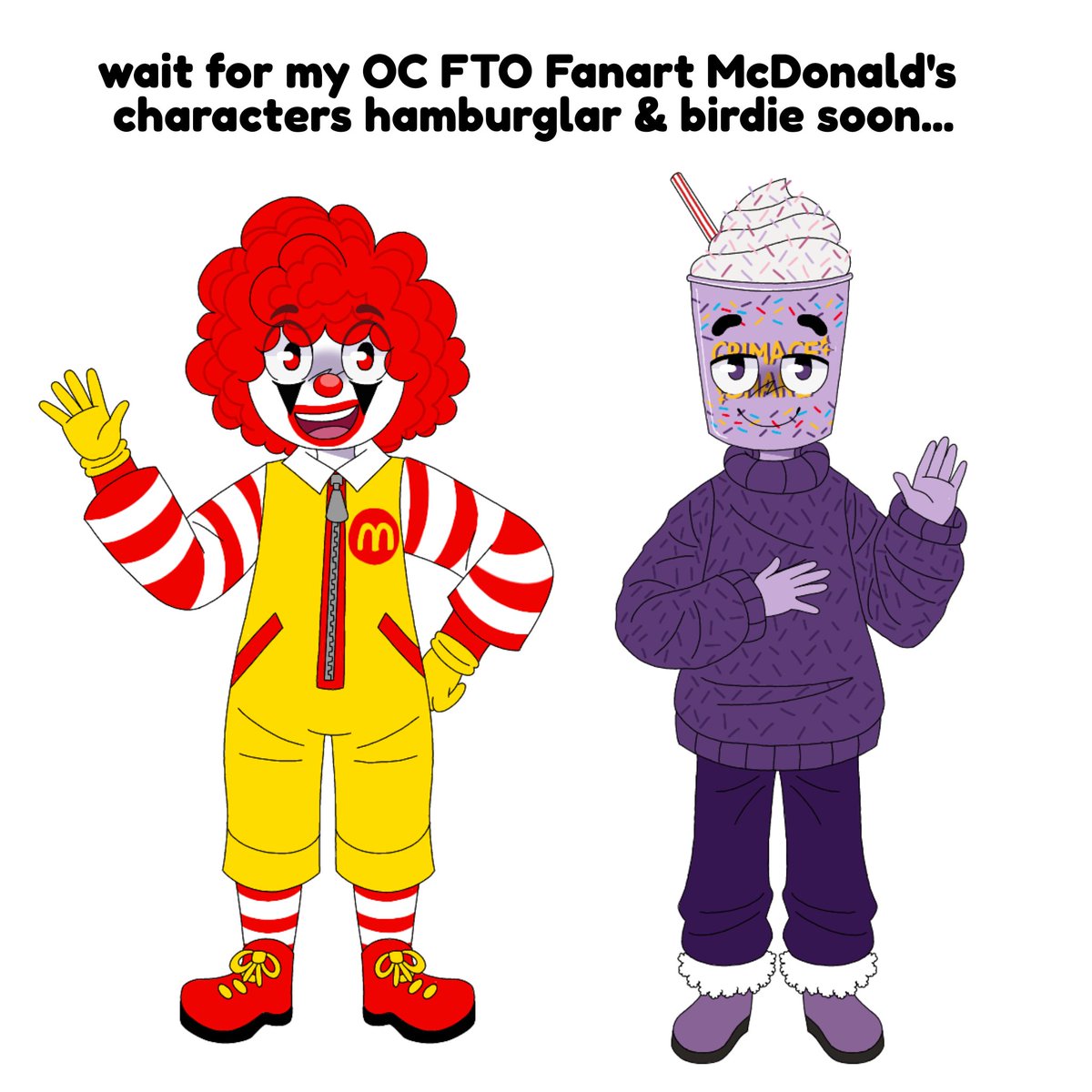 Dee_Objects's tweet image. I'm embarrassed, I remove dog &amp;amp; cat I forgot,
I fix design of Jollibee and Ronald.
My OC FTO Fanart 
#oc #characterdesign #origialcharacters