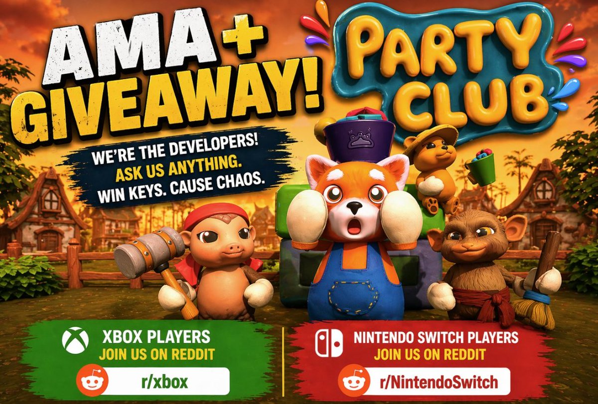 partyclubgame's tweet image. We’re doing an AMA + giveaway on Reddit

#PartyClub #Giveaway #Xbox #NintendoSwitch #IndieGame

reddit.com/r/xbox/comment…

reddit.com/r/NintendoSwit…