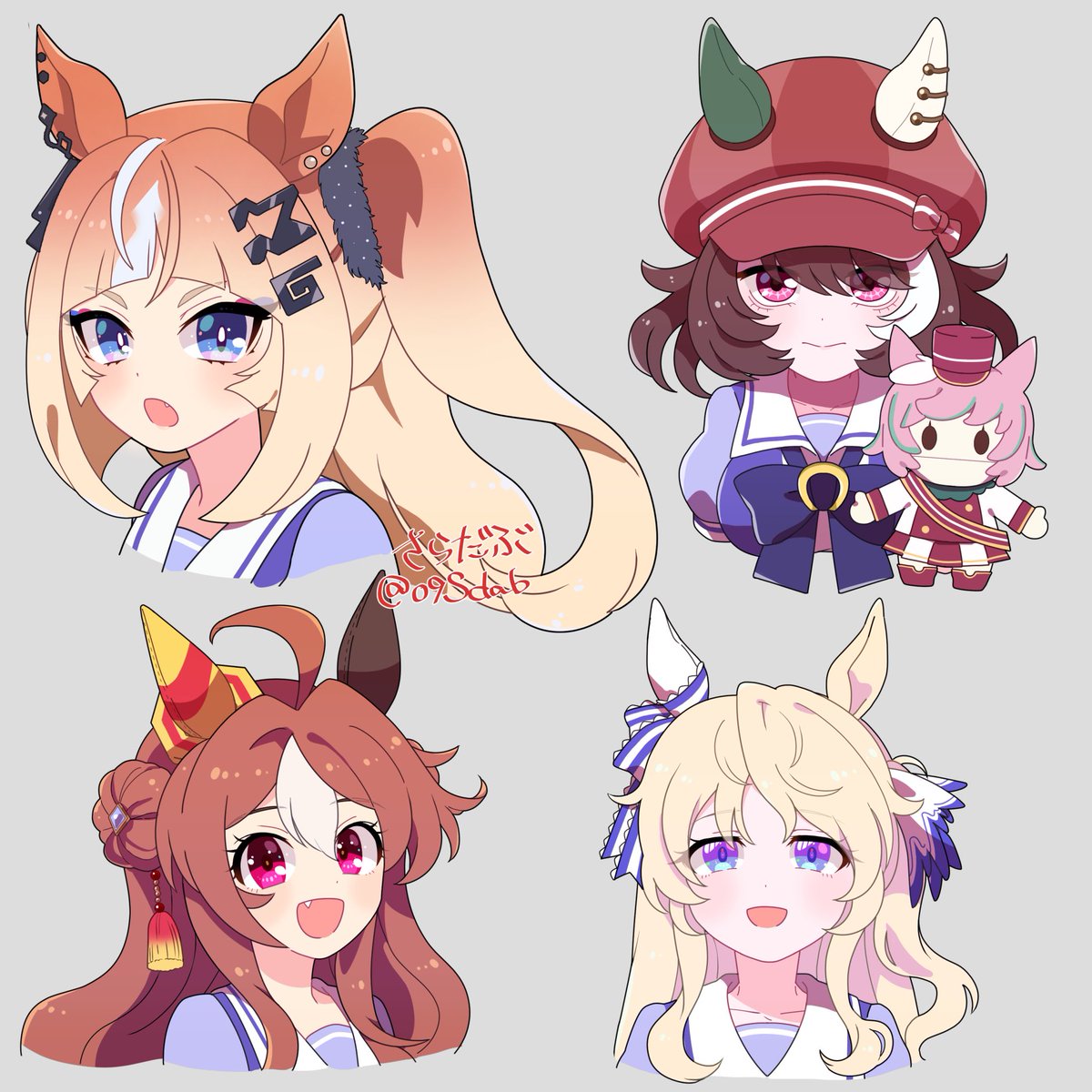 描いたこと無い子のお顔練習✍️