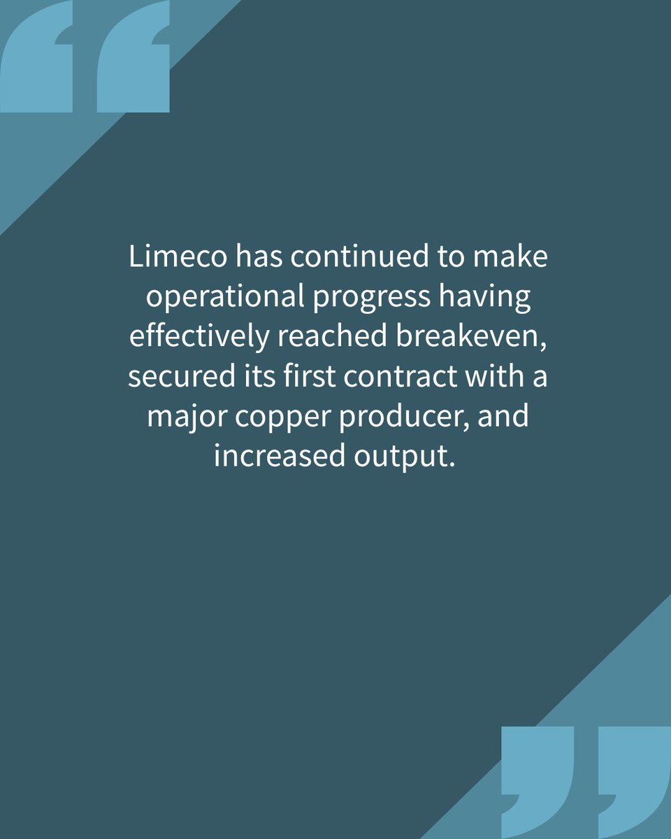 FireRing_SM's tweet photo. Firering has announced a £2.5m fundraising to increase the Company’s stake in its integrated Limeco project in Zambia, which has reached breakeven and secured its first major customer contract.

View announcement here: https://t.co/nbAutOPVBP

#FRG #Lime #CriticalMinerals https://t.co/vCKVnDb2HW