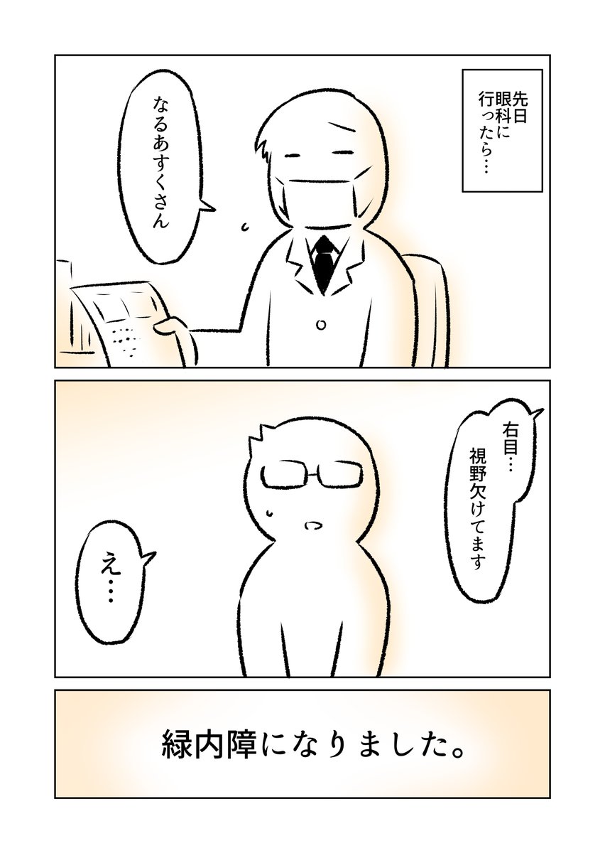 日本人の失明原因の第1位の緑内障になりました。
失明の心配は?? 