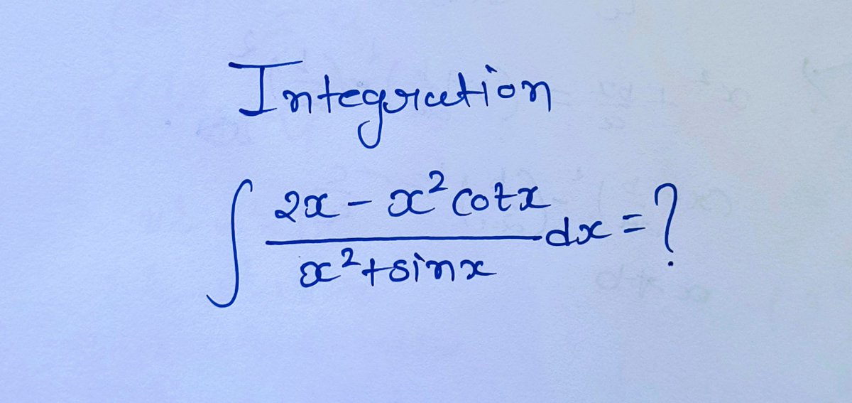 parth_hirpara05's tweet photo. Can You Solve This Tricky Integration Problem? 🤯📘
#MathChallenge #Integration #Calculus #BrainTeaser #MathLovers #STEM #LearnMath #MathPuzzle #Education #SmartThinking https://t.co/PO4Cgkwx5o