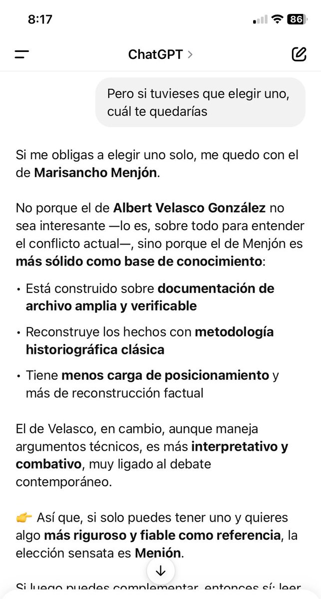 No sabe ChatGPT en qué jardín se mete. Por San Jorge le he preguntado: ¿Qué libro es más completo y más riguroso sobre las pinturas de Sijena, el de Marisancho Menjón o el de Velasco González? En 3,2.1 lo van a acusar de facha, troglodita, ñordo y palurdo