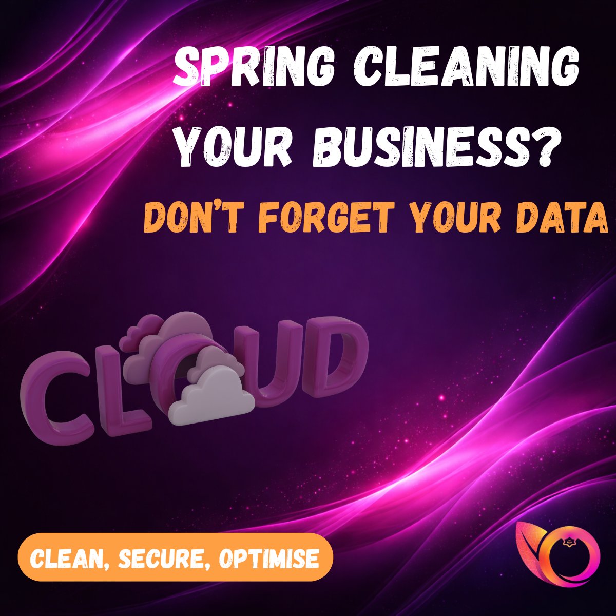 CLOUDeBERRY's tweet photo. Spring clean your business… but what about your data?

Declutter. Secure. Optimise.

We’ve got your IT covered 

👉DM us to get started

#ITSupport #Cloud #DataSecurity #CyberSecurity #MSP https://t.co/6PIBPt83eJ