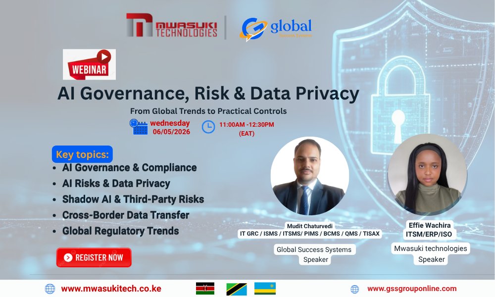 AI adoption is accelerating but are your governance, risk &amp; data privacy controls keeping up?

Join our upcoming webinar with Global Success Systems for practical insights on AI compliance, risk management, Shadow AI &amp; data privacy.

🔗 Register:bit.ly/AIRDP