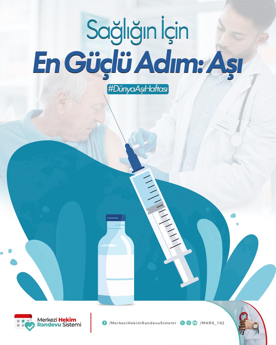 Aşılar, sadece bireyleri değil toplum sağlığını da korur. #DünyaAşıHaftası’nda aşılanmanın önemini bir kez daha hatırlayalım.