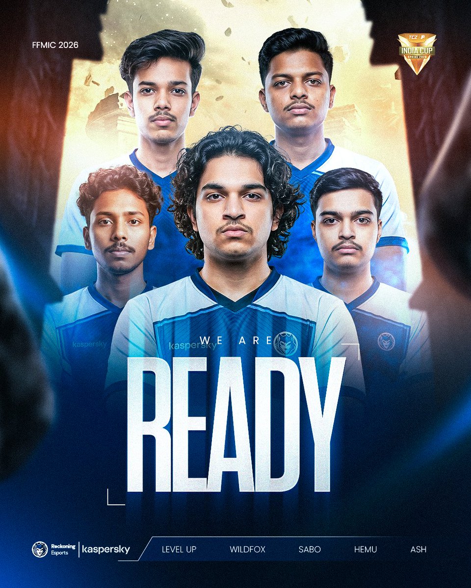 ReckoningIndia's tweet image. The Foxes have entered the arena. 🦊💙
Silent. Deadly. Reckoning. 

Ready to take over the FFMIC battlefield! 🏆

#UnleashTheReckoning #Kaspersky #FFMIC
#feelthefire #reckoningesports