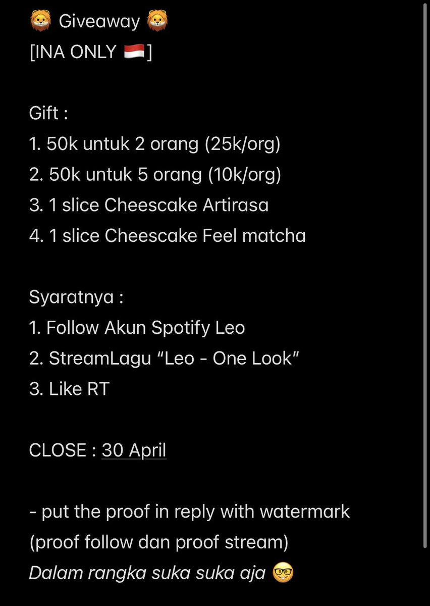 loveleosm's tweet image. ‼️Giveaway‼️
Syarat tambahan : yang penting bukan leoz ☺️

#giveaway #zonauang