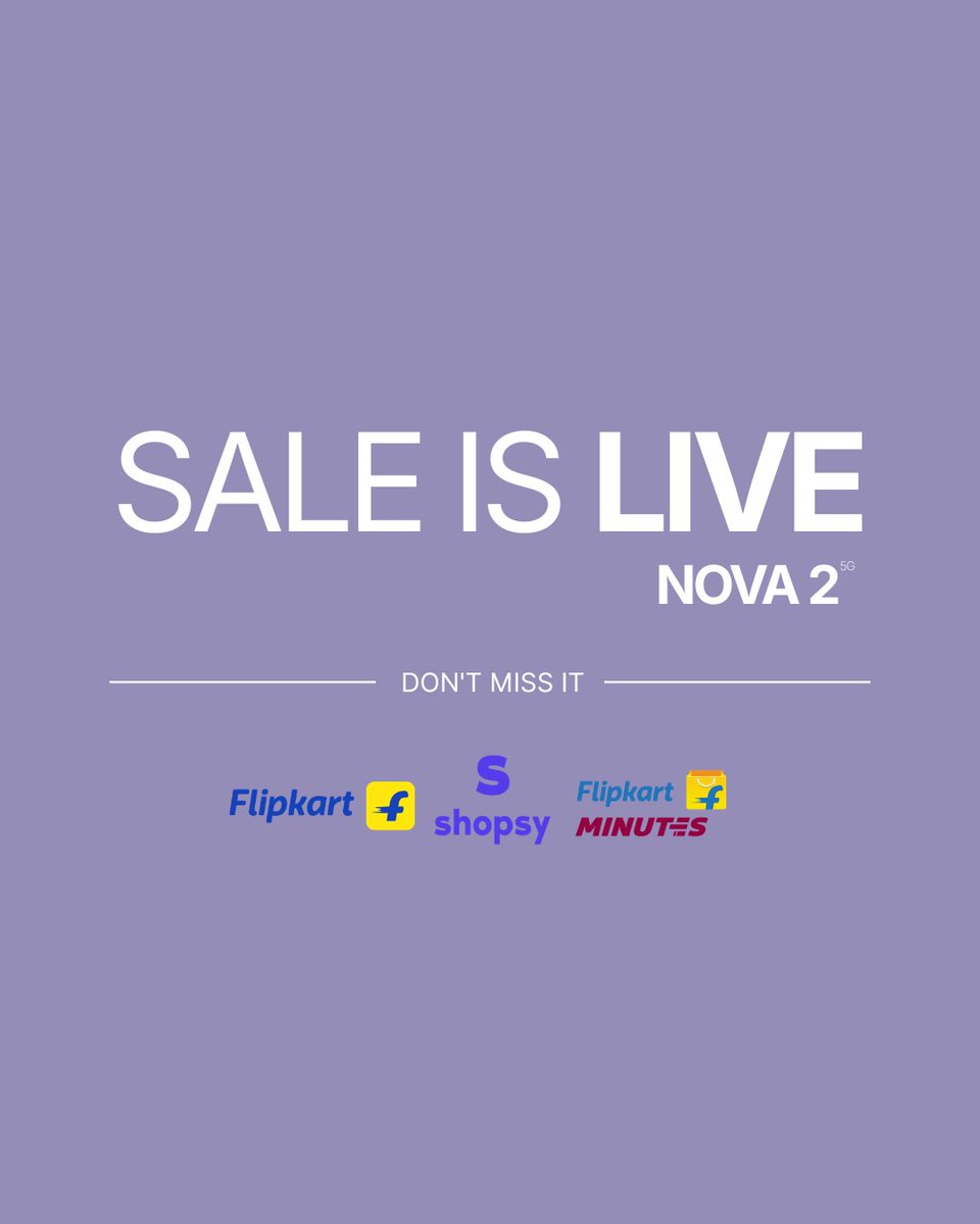 MadhavSheth1's tweet image. Nova 2 5G sale is now live. #LinkInbio