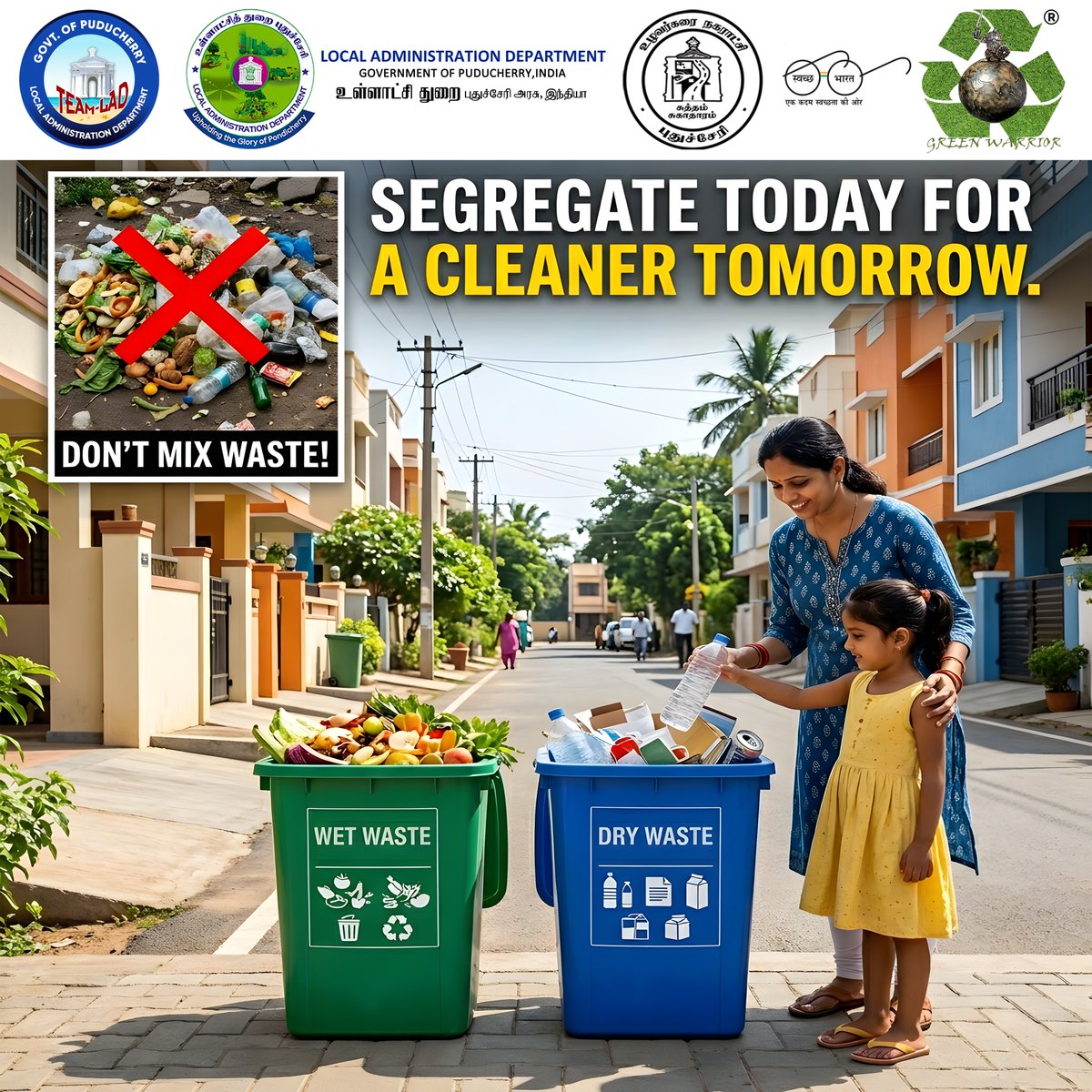 GreenSeo119's tweet image. Segregation is the first step to a cleaner future. When wet and dry waste are separated at source, recycling improves, pollution reduces, and our environment stays healthier. ♻️✅

#WasteSegregation #SegregateAtSource #SourceSegregation #CleanIndia #SwachhBharat